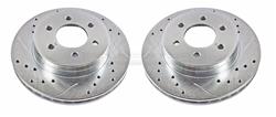 Power Stop Drilled & Slotted Front Rotors 98-03 Dodge Durango - Click Image to Close